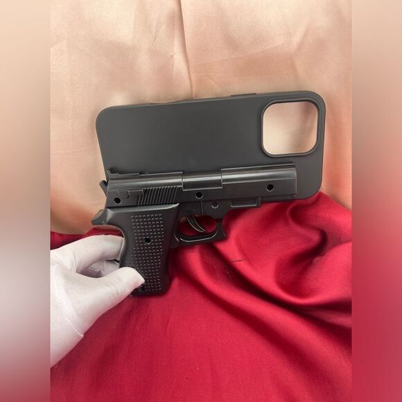 Black Gun-Shaped Phone Case for Iphone 16 Pro Max - Picture 7 of 8